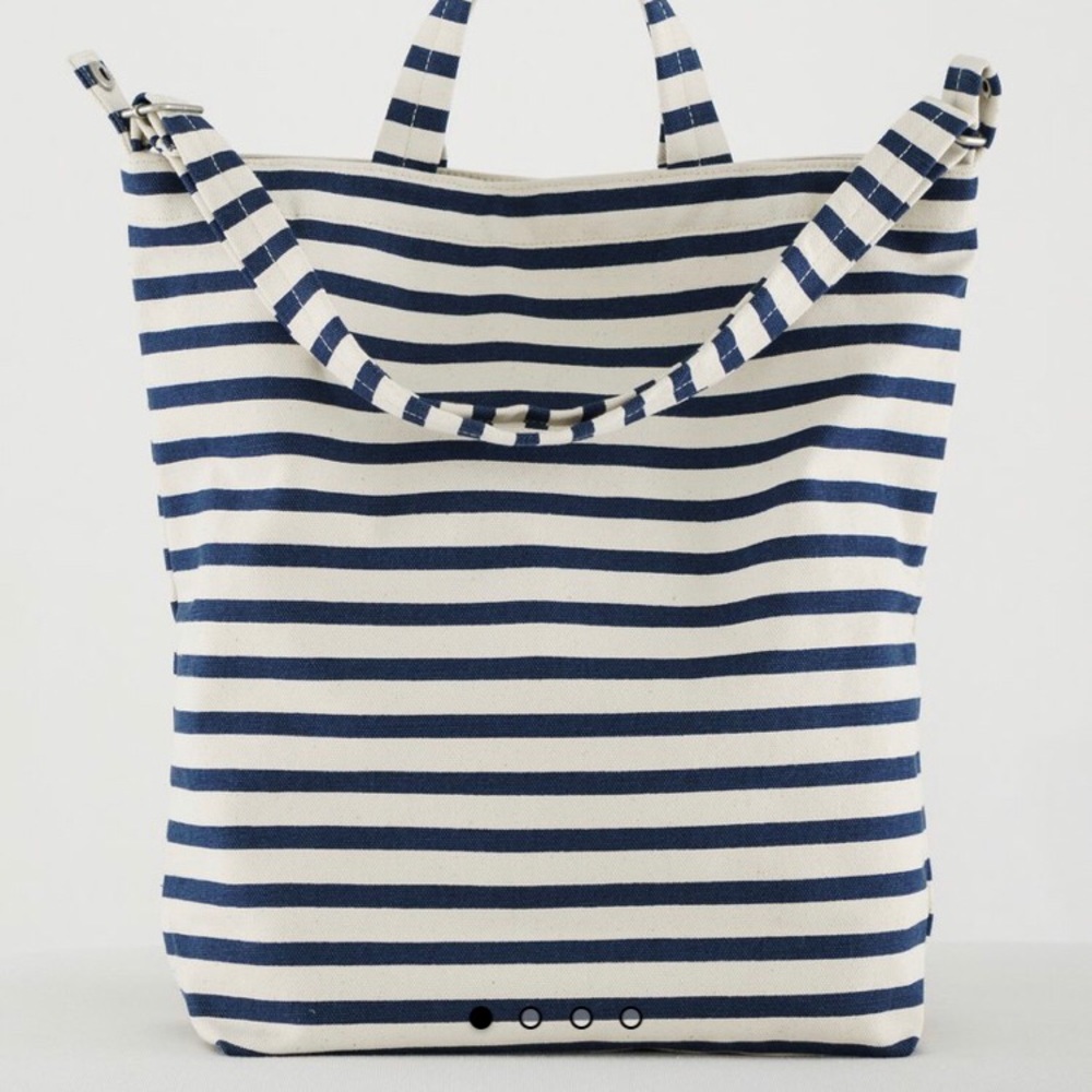 BAGGU duck bag in sailor stripe